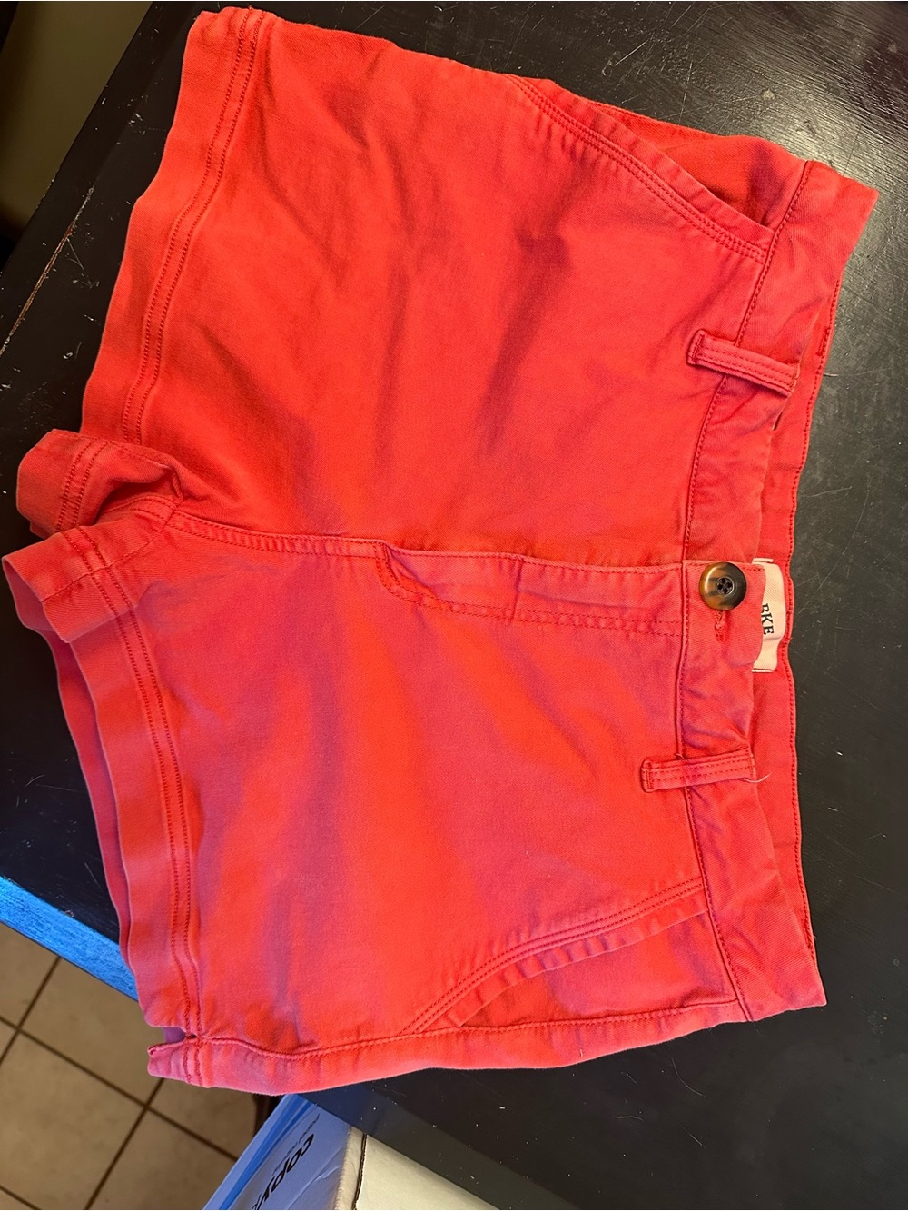 BKE Coral Pink High-Waist Shorts